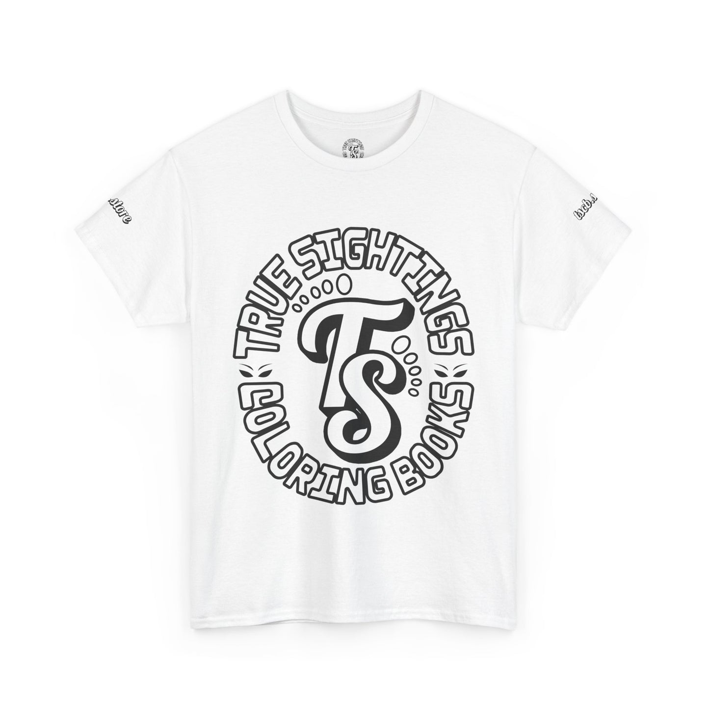 True Sightings Unisex Heavy Cotton Tee - Bigfoot Coloring Book Design