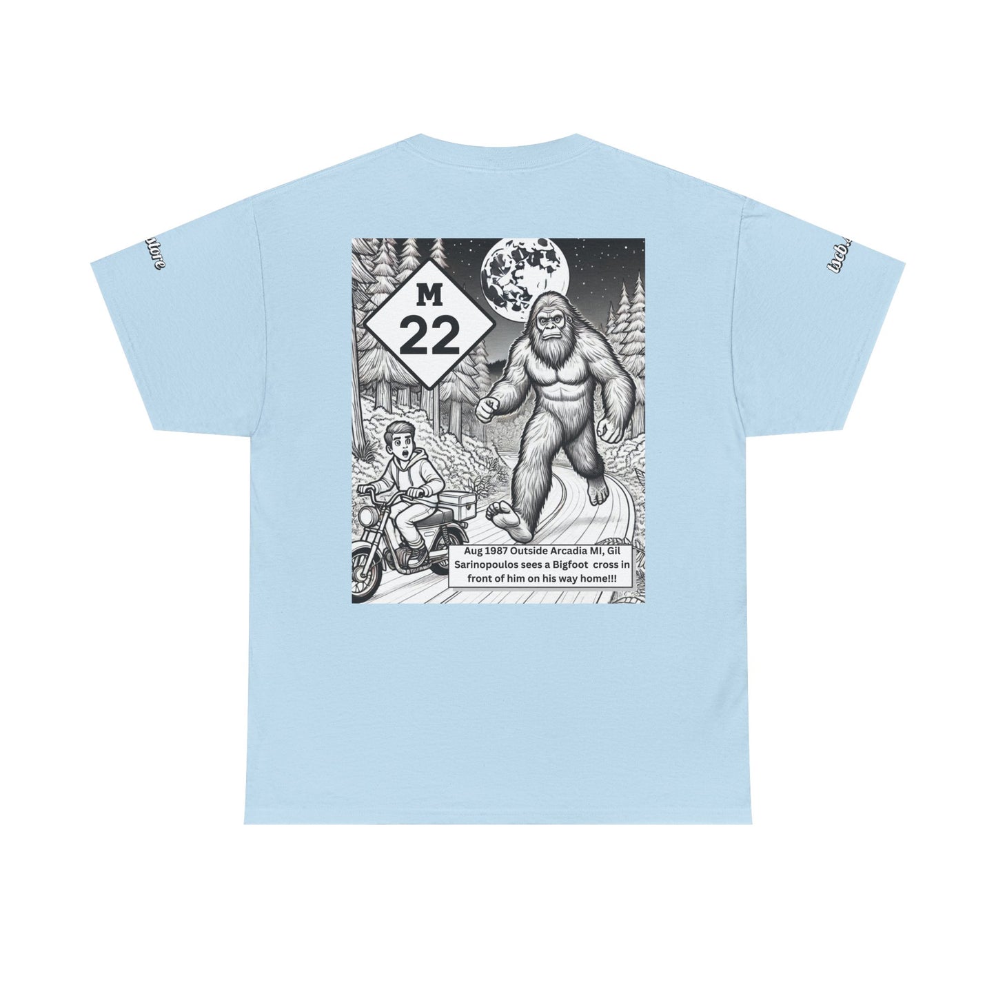 True Sightings Unisex Heavy Cotton Tee - Bigfoot Coloring Book Design