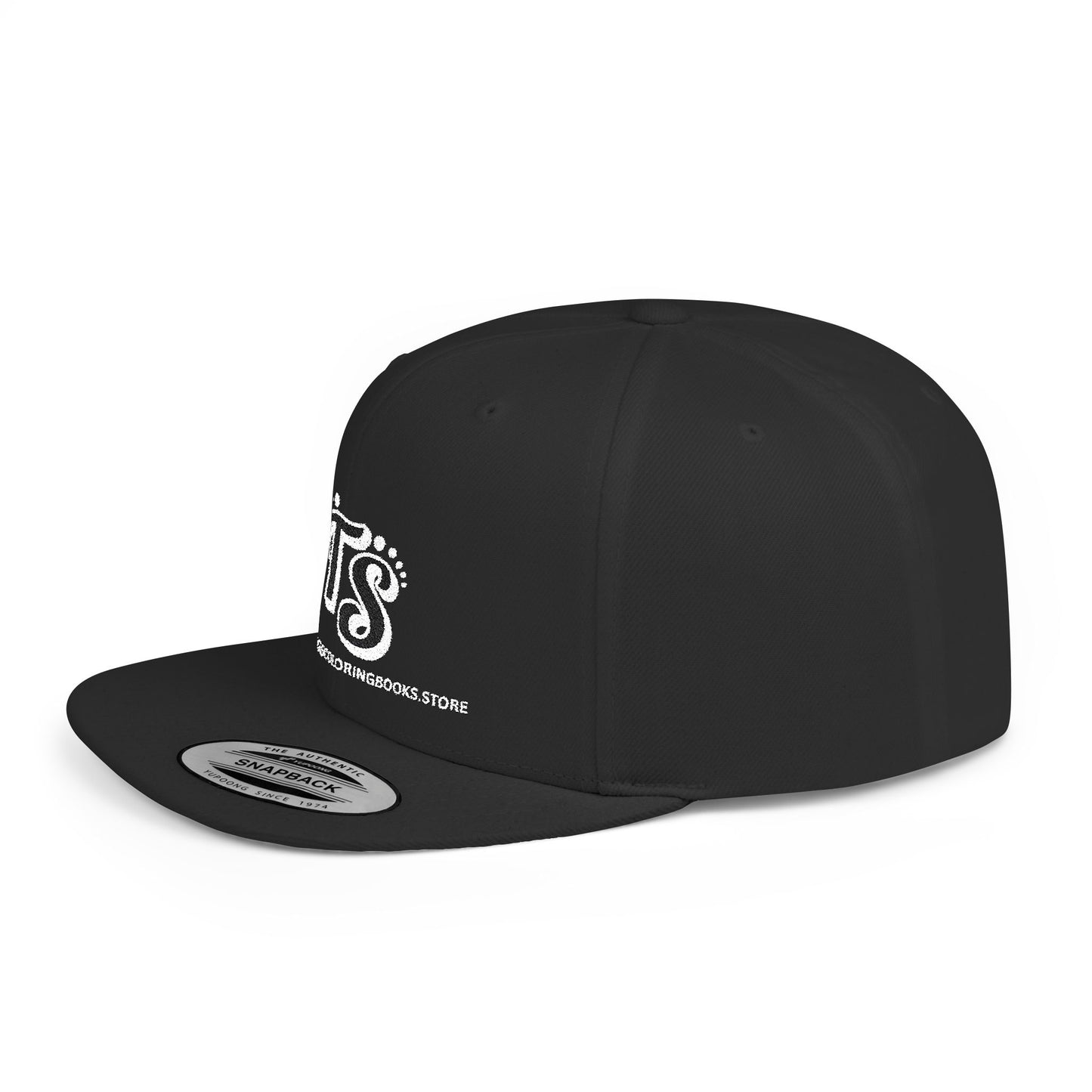 True Sightings Logo Embroiderey Flat Bill Snapback Hat - Trendy Cap for Casual Outings
