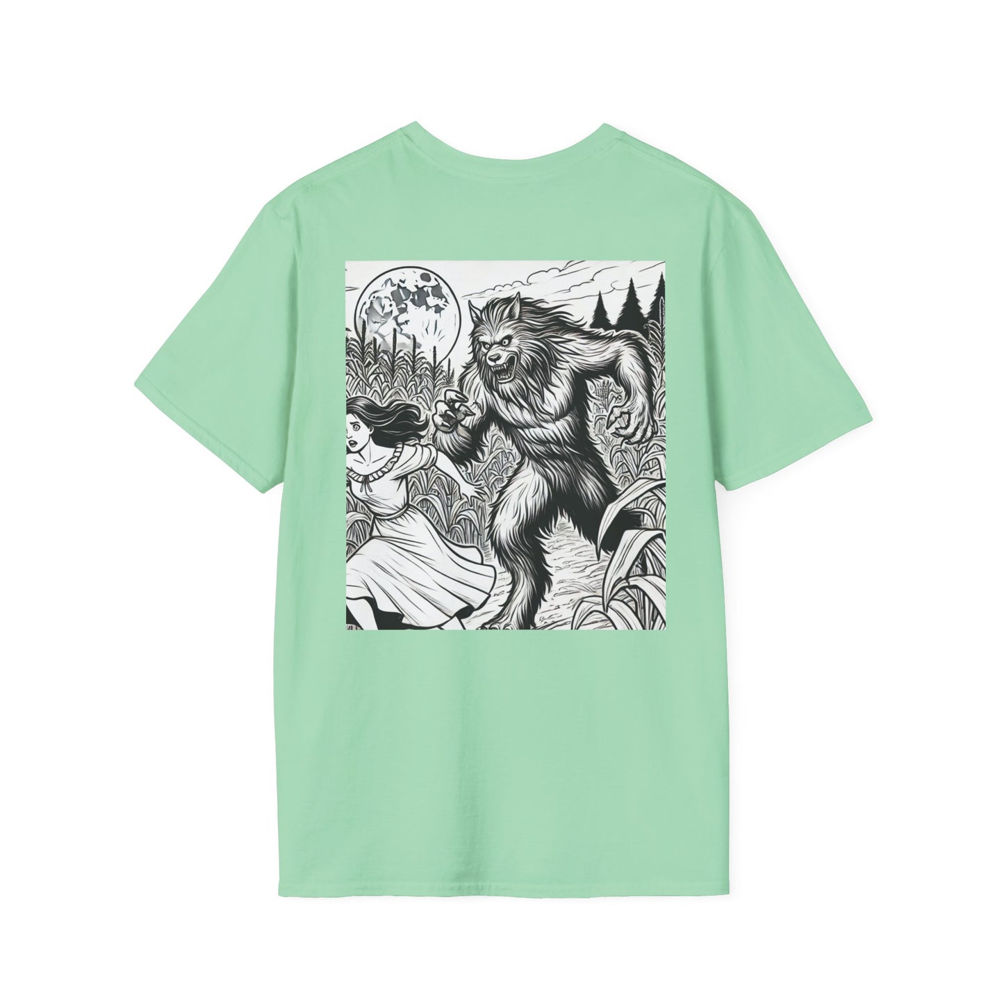 Unisex Softstyle T-Shirt - True Sightings Coloring Books Design with Bigfoot Art