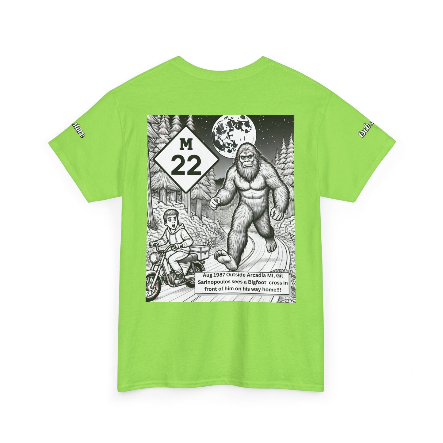 True Sightings Unisex Heavy Cotton Tee - Bigfoot Coloring Book Design