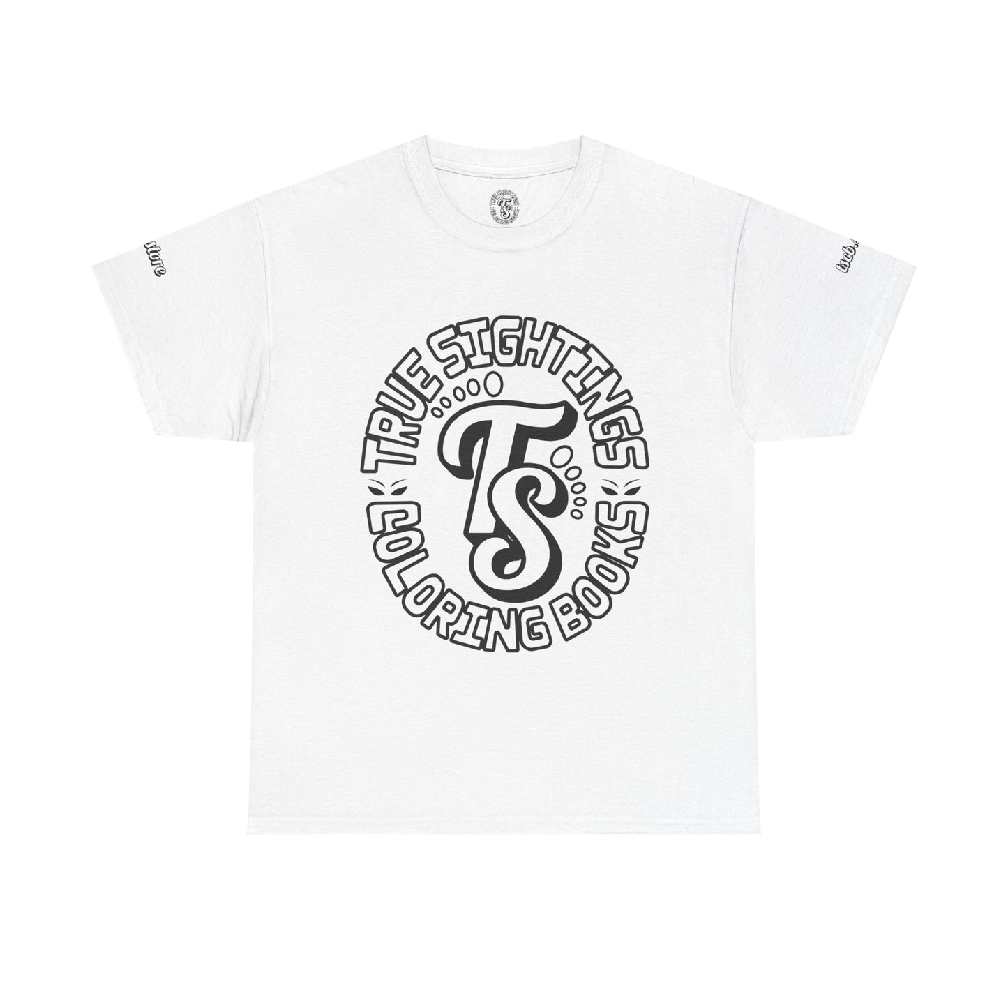 True Sightings Unisex Heavy Cotton Tee - Bigfoot Coloring Book Design
