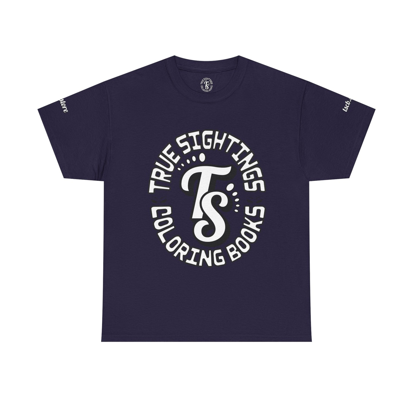 True Sightings Unisex Heavy Cotton Tee - Bigfoot Coloring Book Design