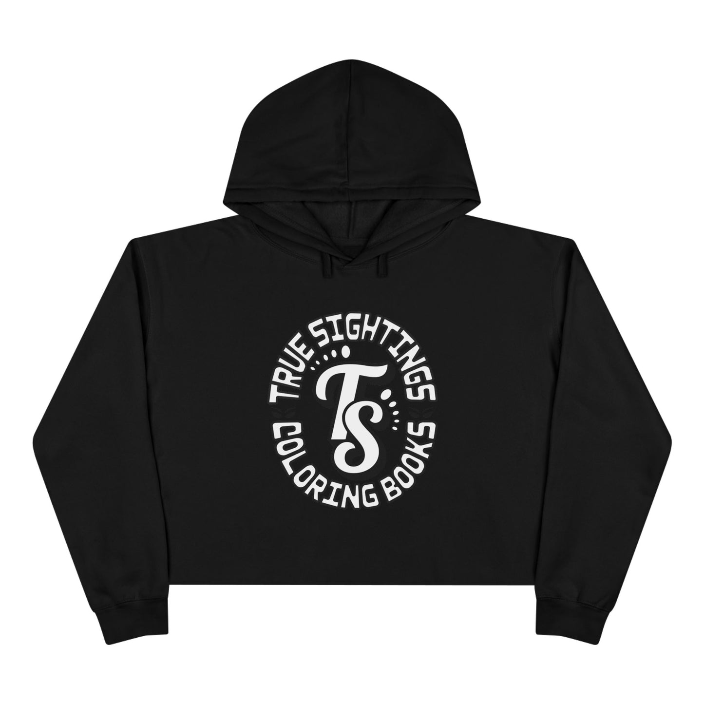 True Sightings Crop Hoodie – Fun & Quirky Sweatshirt for Coloring Book Lovers