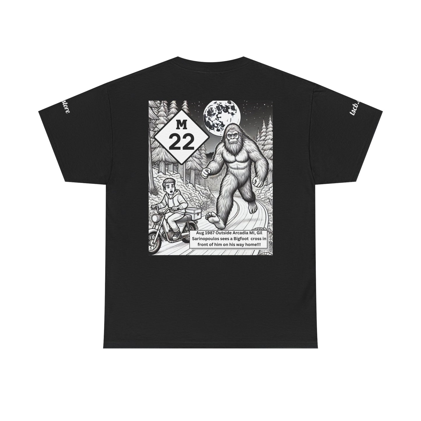 True Sightings Unisex Heavy Cotton Tee - Bigfoot Coloring Book Design
