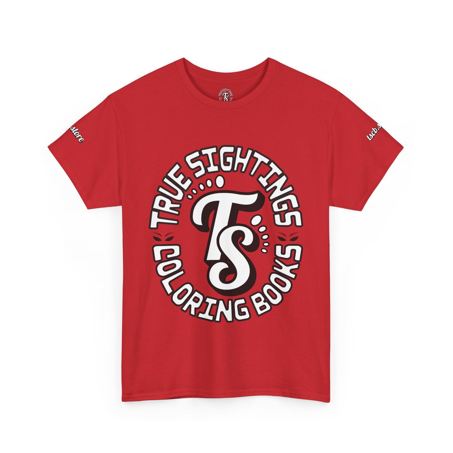 True Sightings Unisex Heavy Cotton Tee - Bigfoot Coloring Book Design