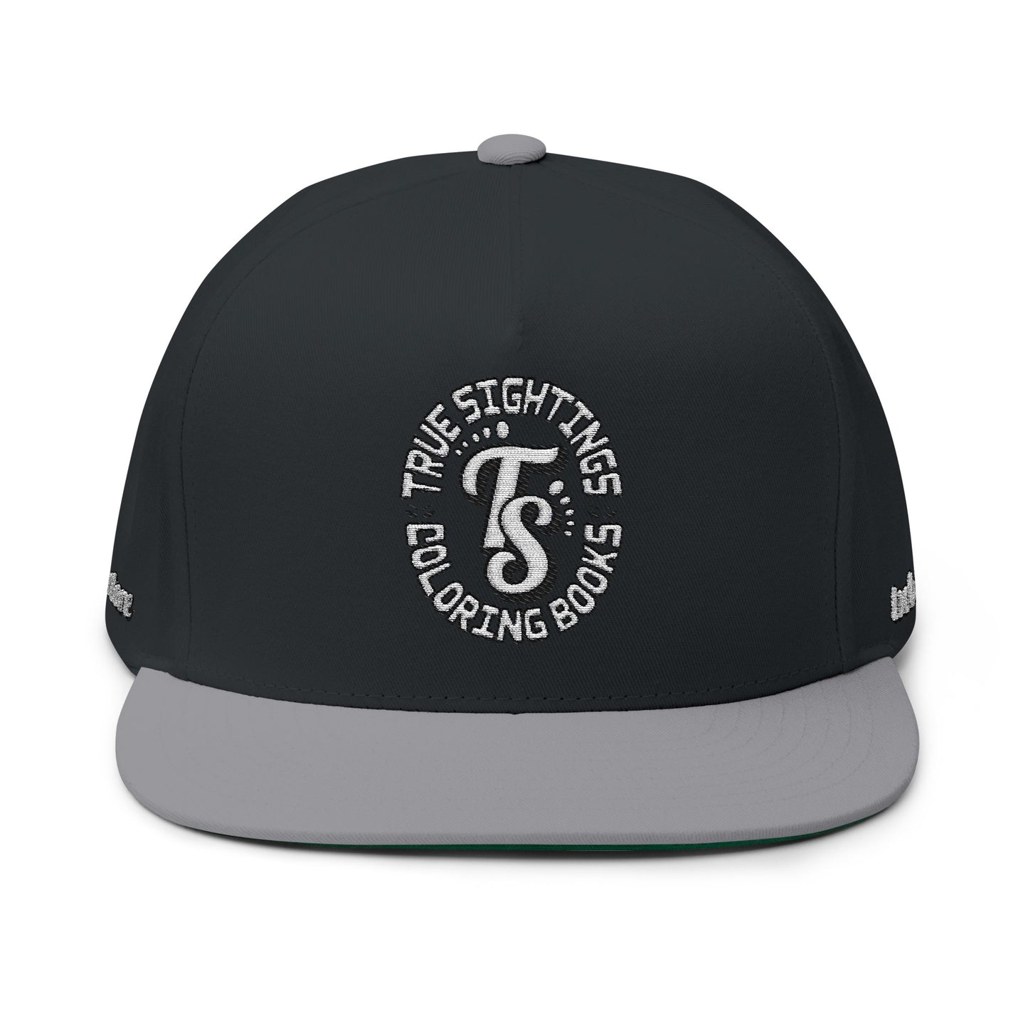 True Sightings Coloring Books Embroidered Flat Bill Cap - Trendy Streetwear Hat for Coloring Book Fans
