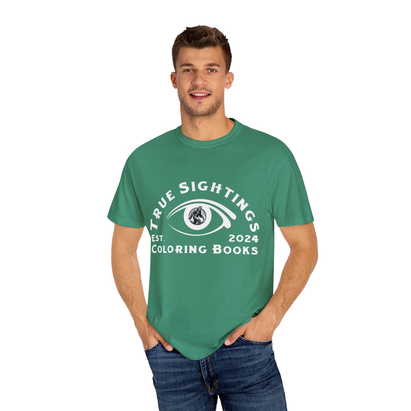 True Sightings Unisex Garment-Dyed T-Shirt – Bigfoot Coloring Books 2024