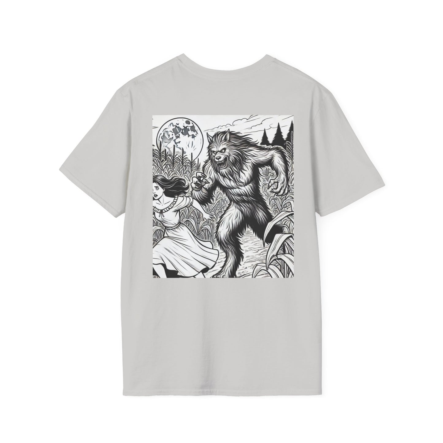 Unisex Softstyle T-Shirt - True Sightings Coloring Books Design with Bigfoot Art