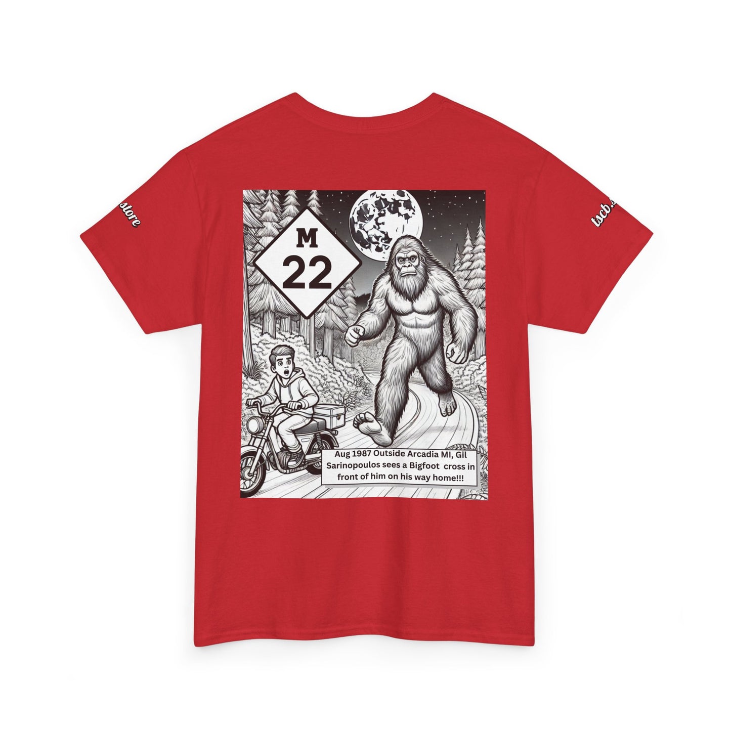 True Sightings Unisex Heavy Cotton Tee - Bigfoot Coloring Book Design