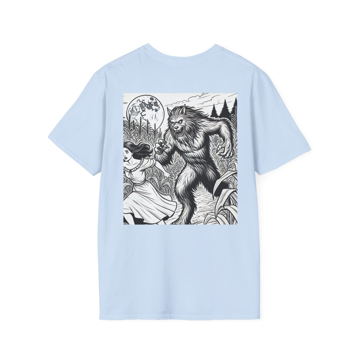 Unisex Softstyle T-Shirt - True Sightings Coloring Books Design with Bigfoot Art