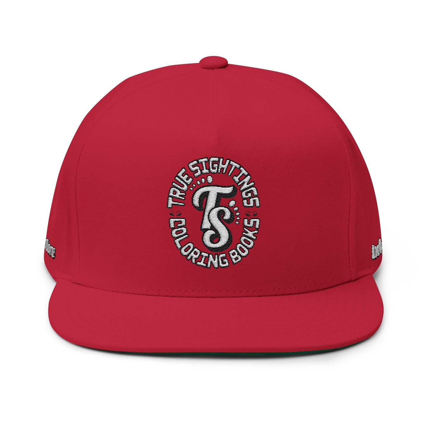True Sightings Coloring Books Embroidered Flat Bill Cap - Trendy Streetwear Hat for Coloring Book Fans