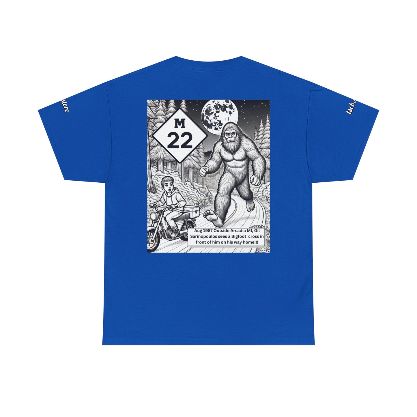 True Sightings Unisex Heavy Cotton Tee - Bigfoot Coloring Book Design
