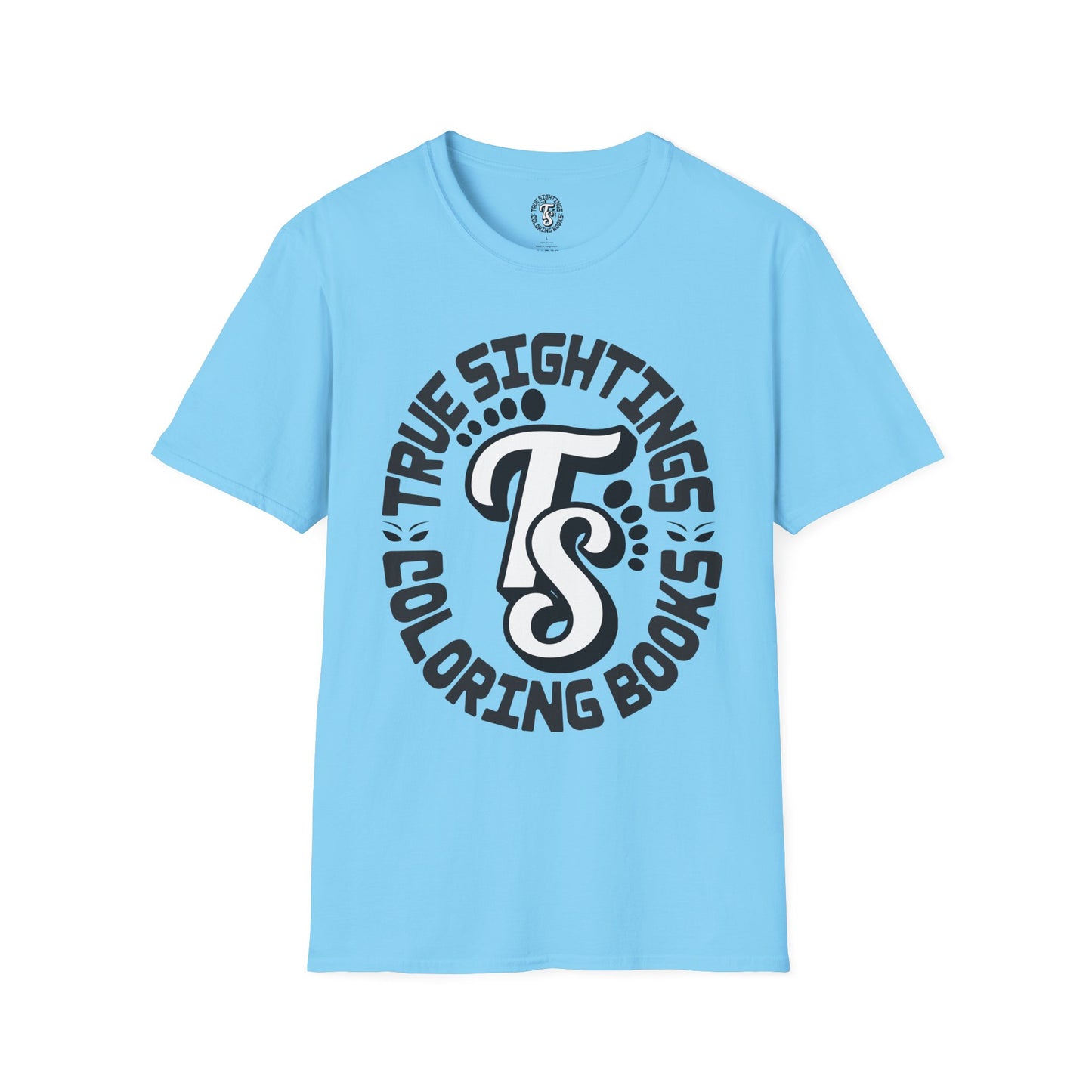 Unisex Softstyle T-Shirt - True Sightings Coloring Books Design with Bigfoot Art