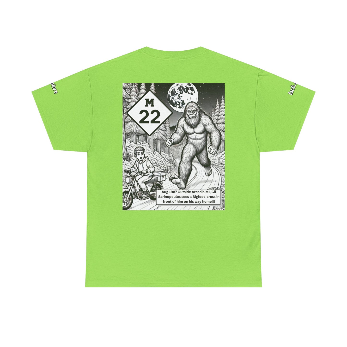 True Sightings Unisex Heavy Cotton Tee - Bigfoot Coloring Book Design