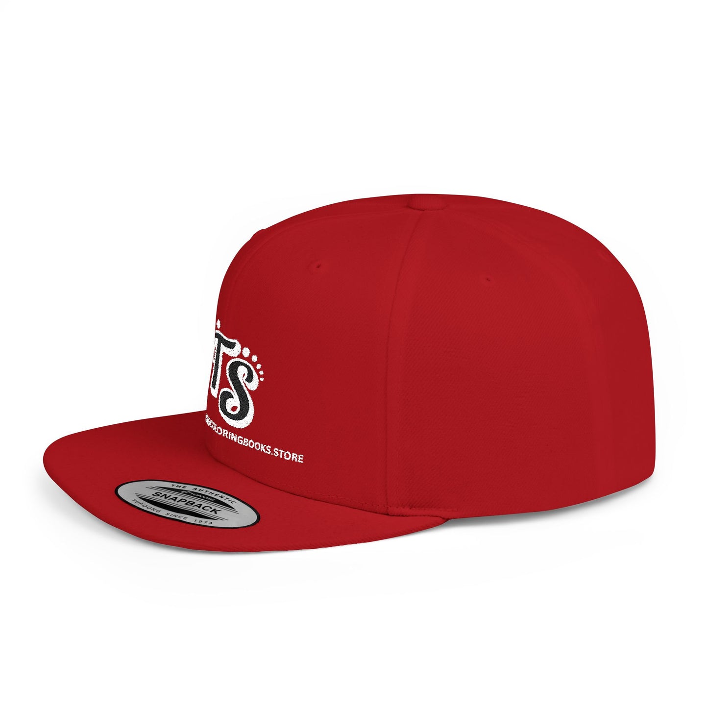 True Sightings Logo Embroiderey Flat Bill Snapback Hat - Trendy Cap for Casual Outings