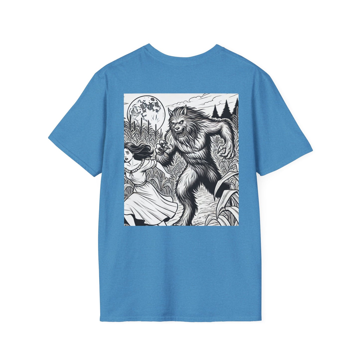 Unisex Softstyle T-Shirt - True Sightings Coloring Books Design with Bigfoot Art