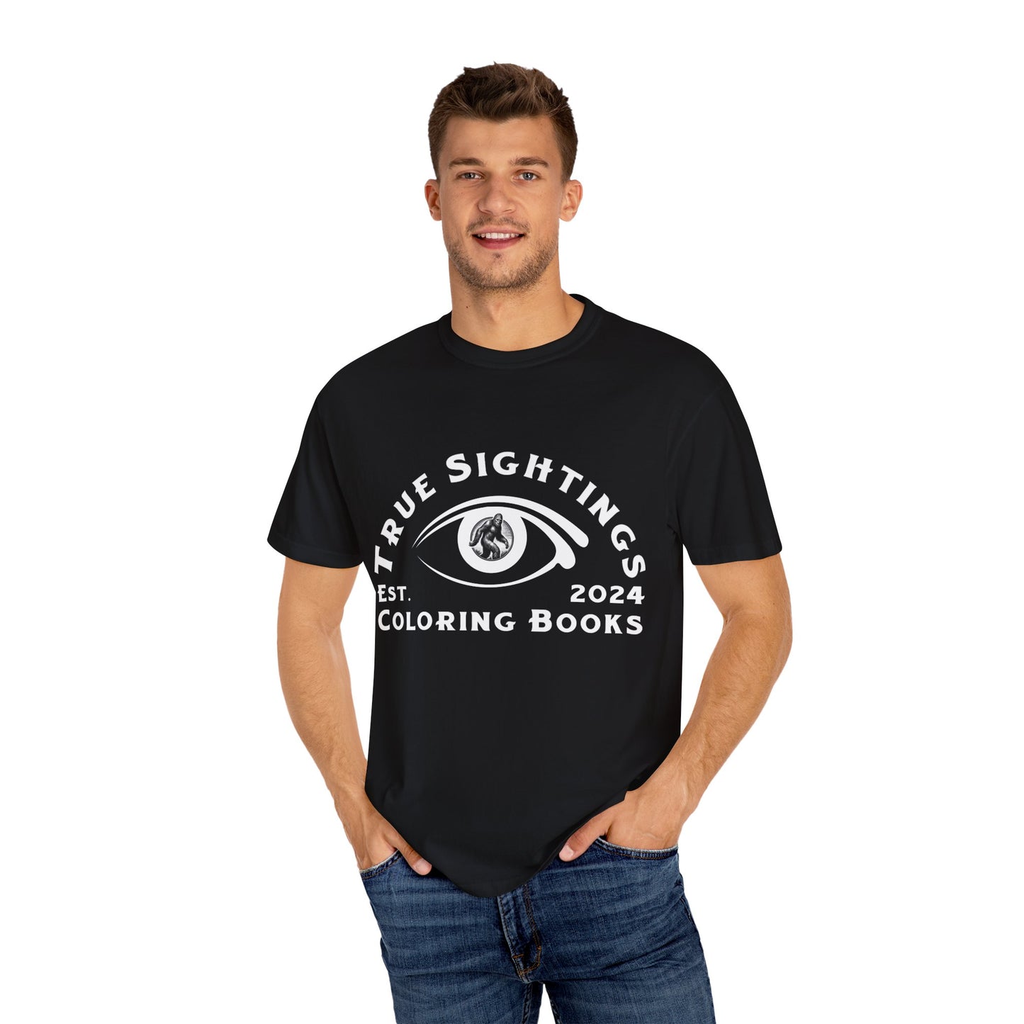 True Sightings Unisex Garment-Dyed T-Shirt – Bigfoot Coloring Books 2024