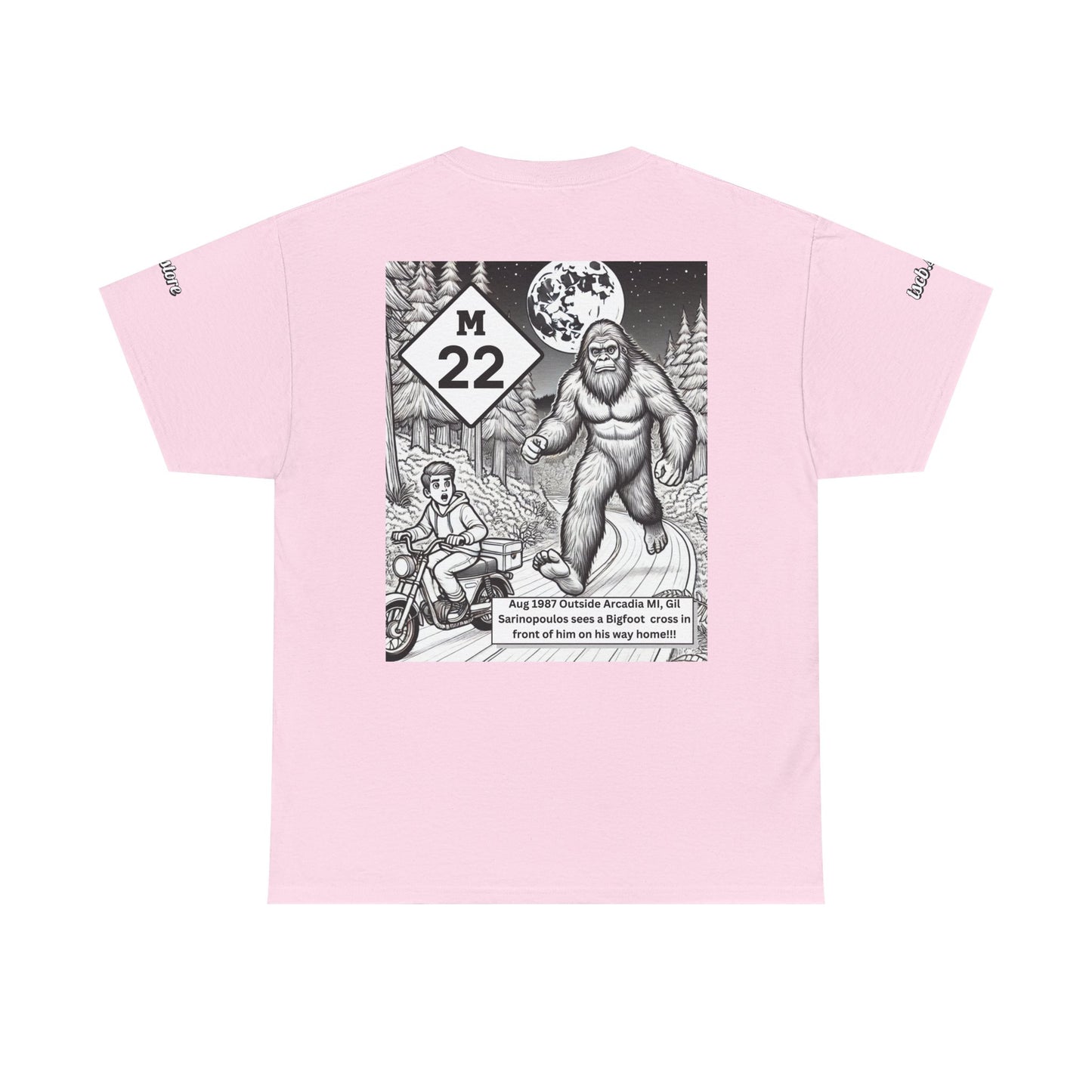 True Sightings Unisex Heavy Cotton Tee - Bigfoot Coloring Book Design