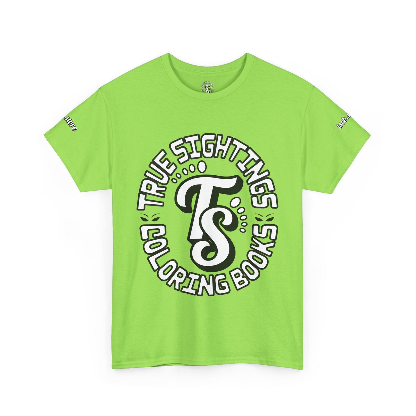 True Sightings Unisex Heavy Cotton Tee - Bigfoot Coloring Book Design