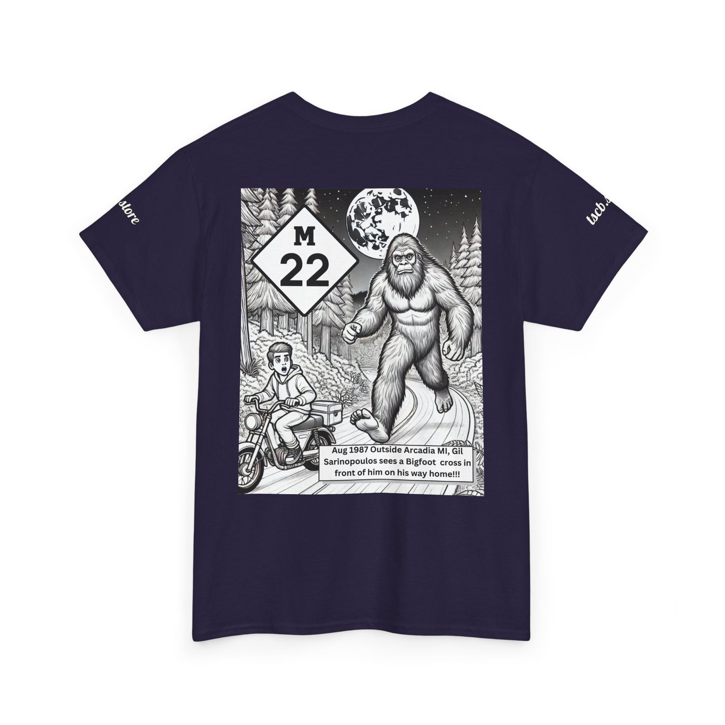 True Sightings Unisex Heavy Cotton Tee - Bigfoot Coloring Book Design