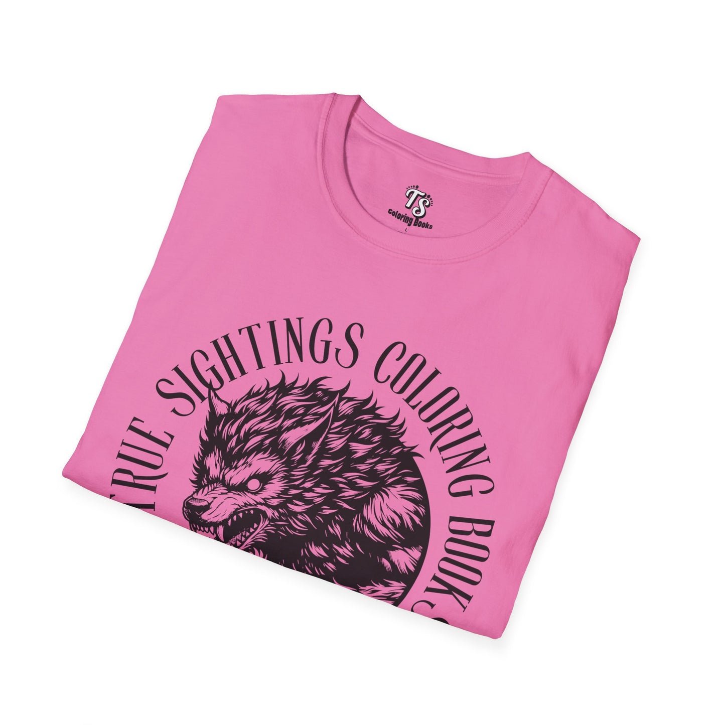 Michigan Dogman Unisex Softstyle T-Shirt - True Sightings Coloring Book Design