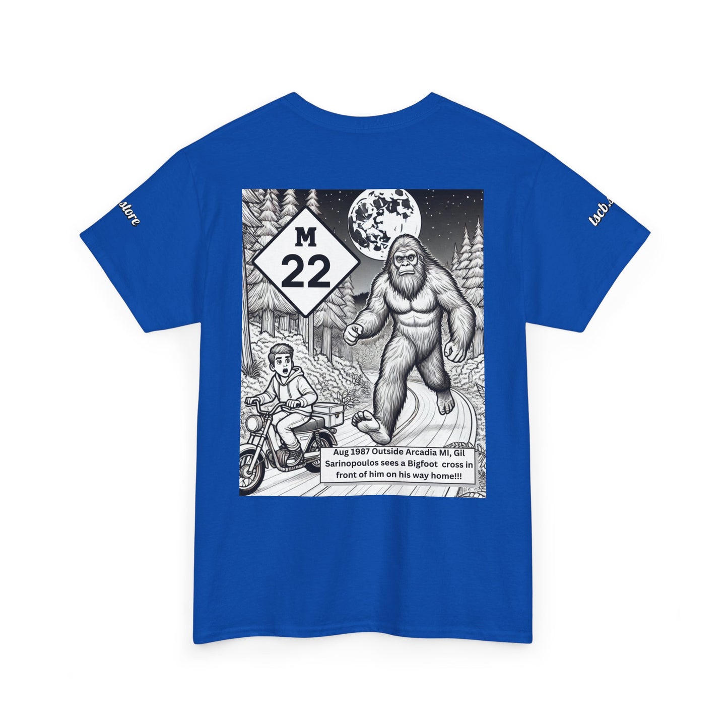 True Sightings Unisex Heavy Cotton Tee - Bigfoot Coloring Book Design