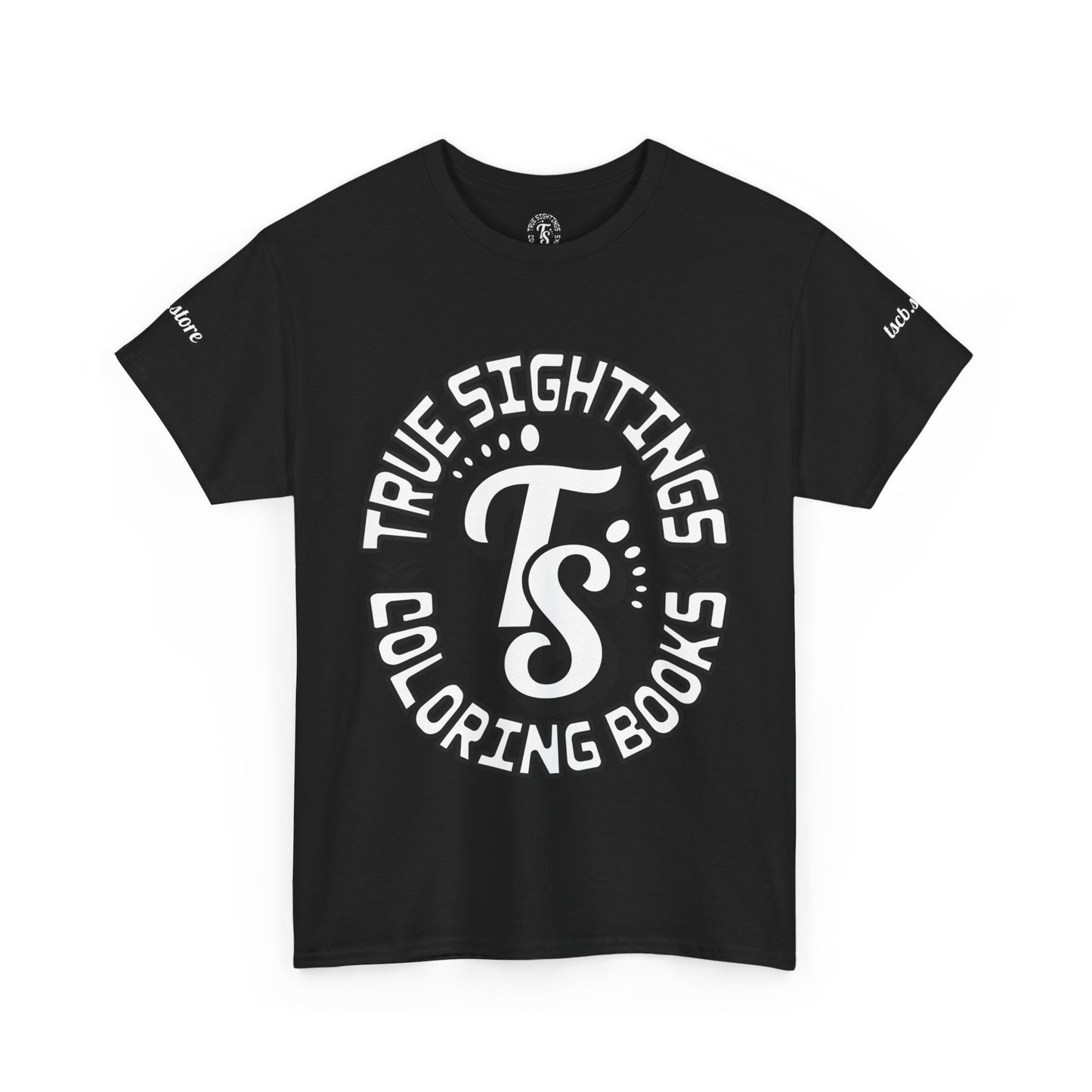 True Sightings Unisex Heavy Cotton Tee - Bigfoot Coloring Book Design