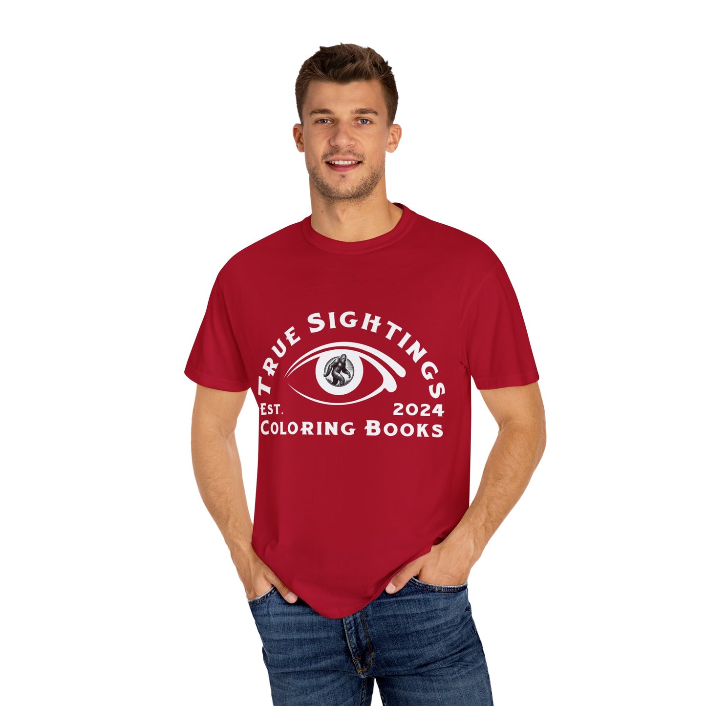 True Sightings Unisex Garment-Dyed T-Shirt – Bigfoot Coloring Books 2024