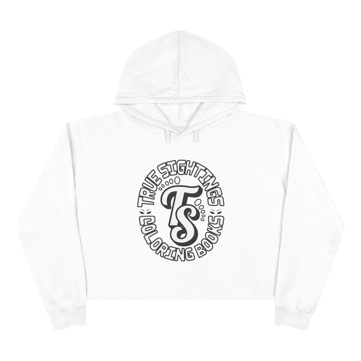 True Sightings Crop Hoodie – Fun & Quirky Sweatshirt for Coloring Book Lovers