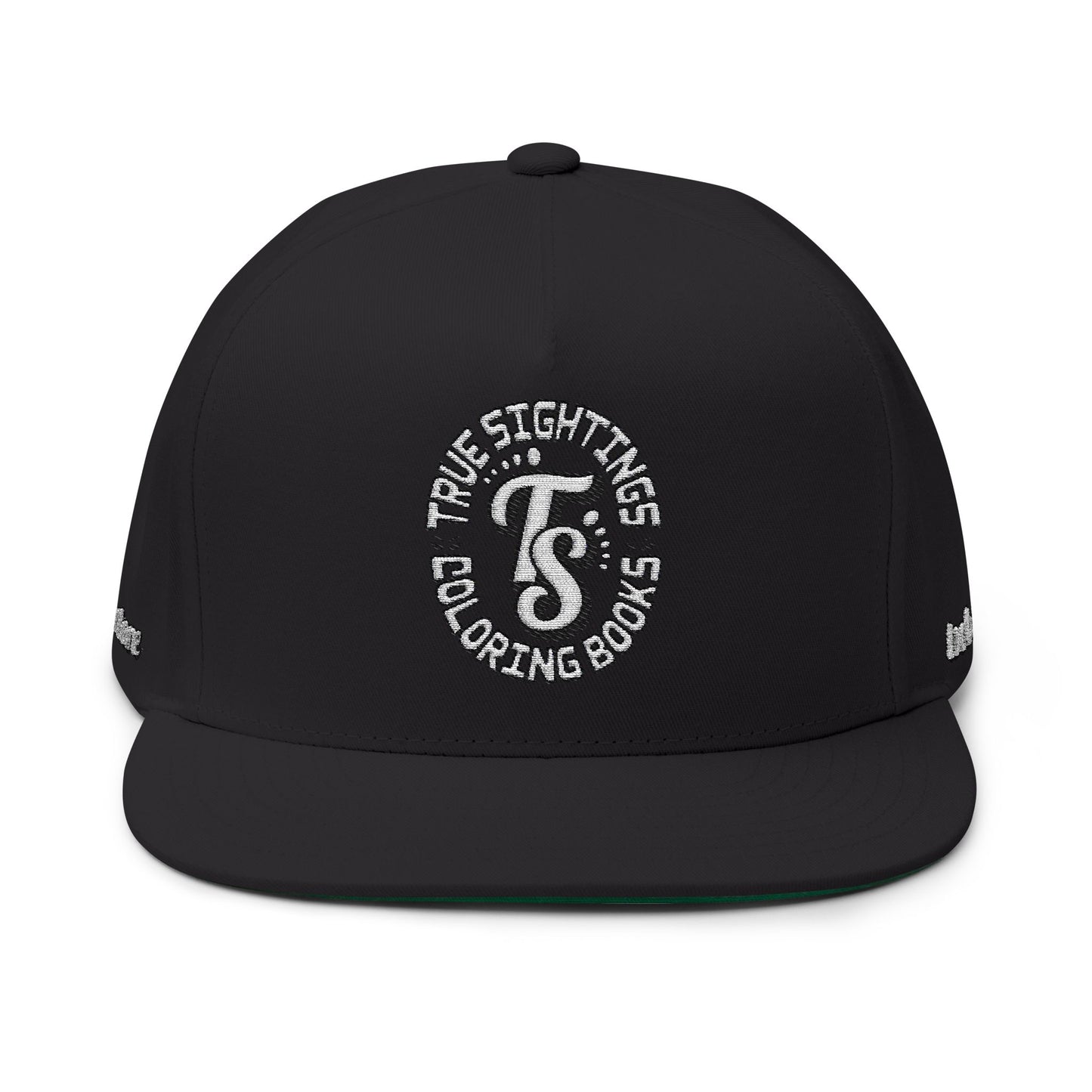 True Sightings Coloring Books Embroidered Flat Bill Cap - Trendy Streetwear Hat for Coloring Book Fans