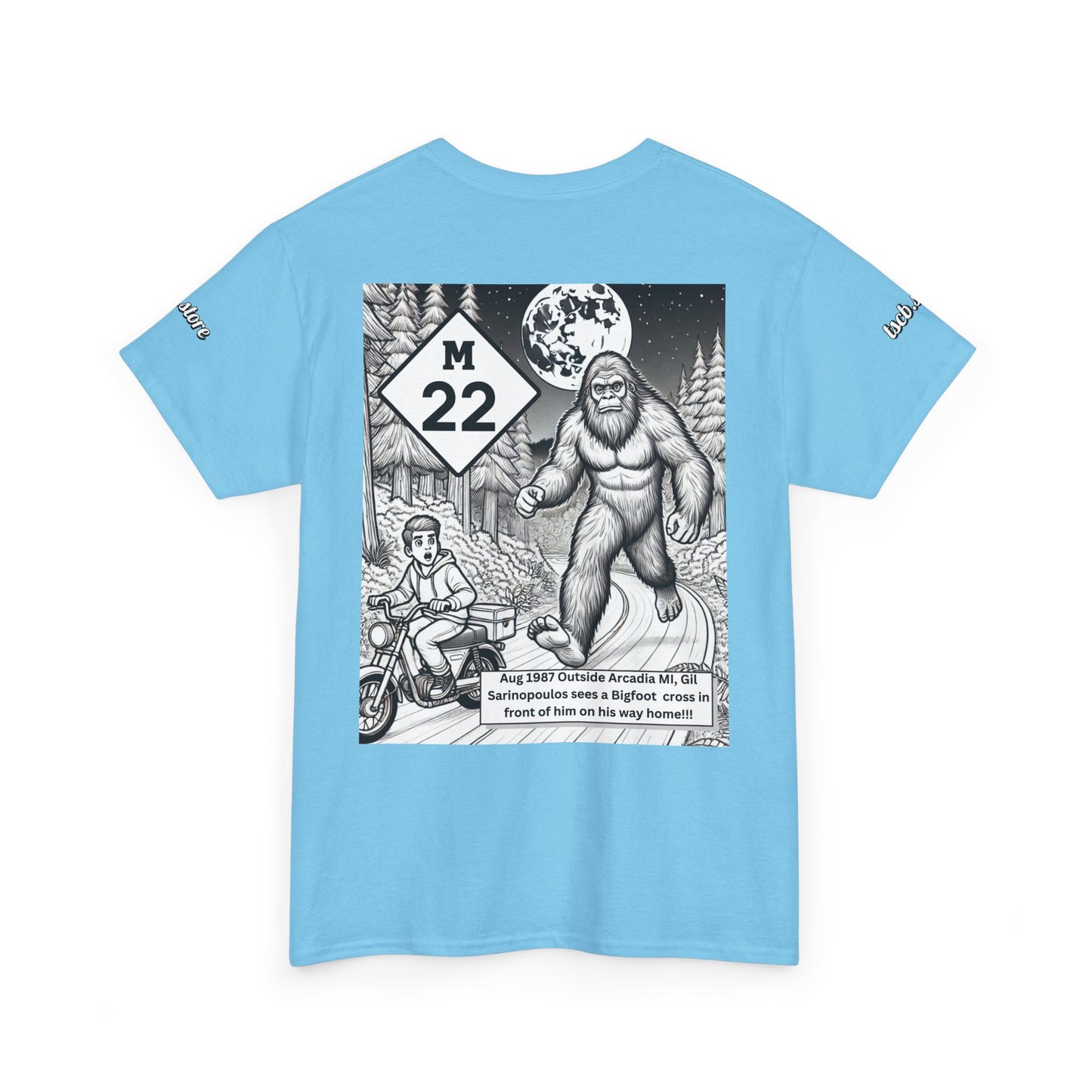True Sightings Unisex Heavy Cotton Tee - Bigfoot Coloring Book Design