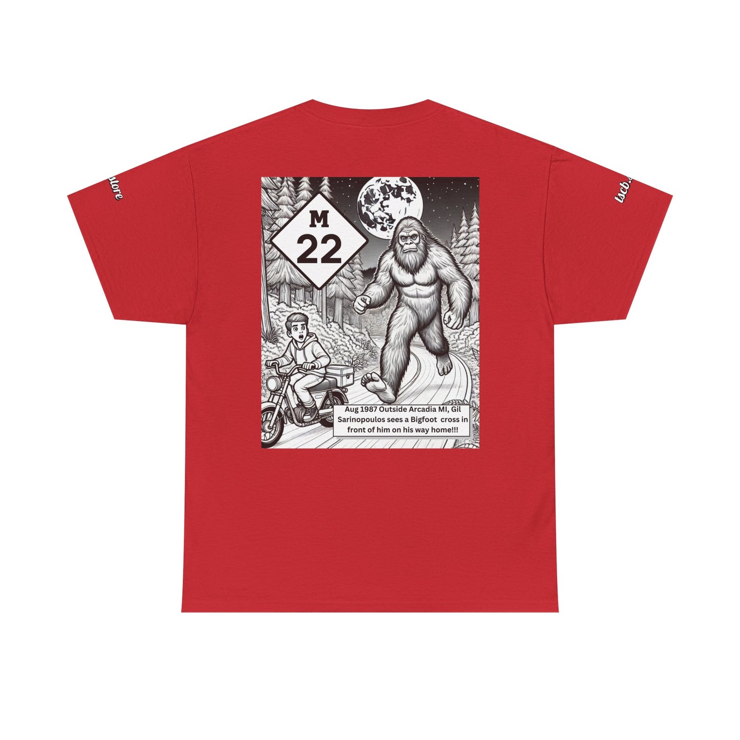 True Sightings Unisex Heavy Cotton Tee - Bigfoot Coloring Book Design