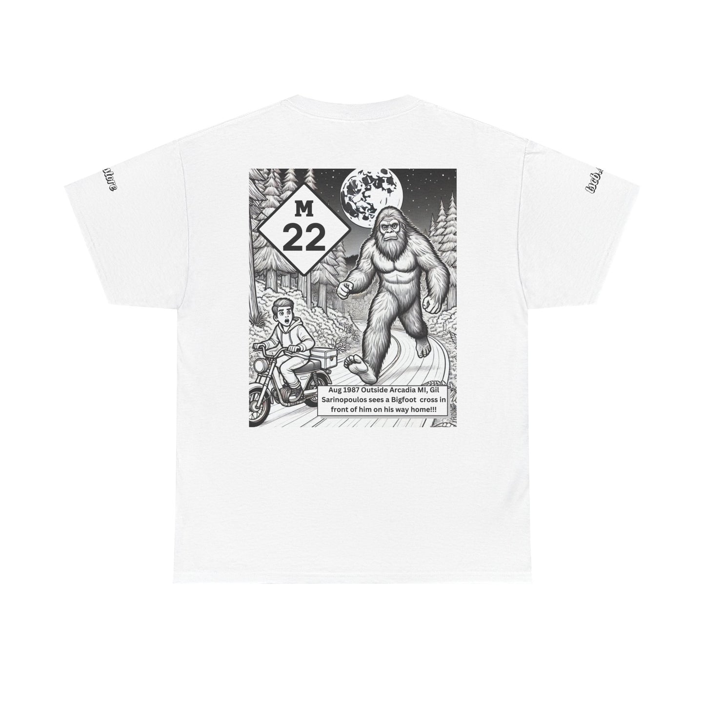 True Sightings Unisex Heavy Cotton Tee - Bigfoot Coloring Book Design