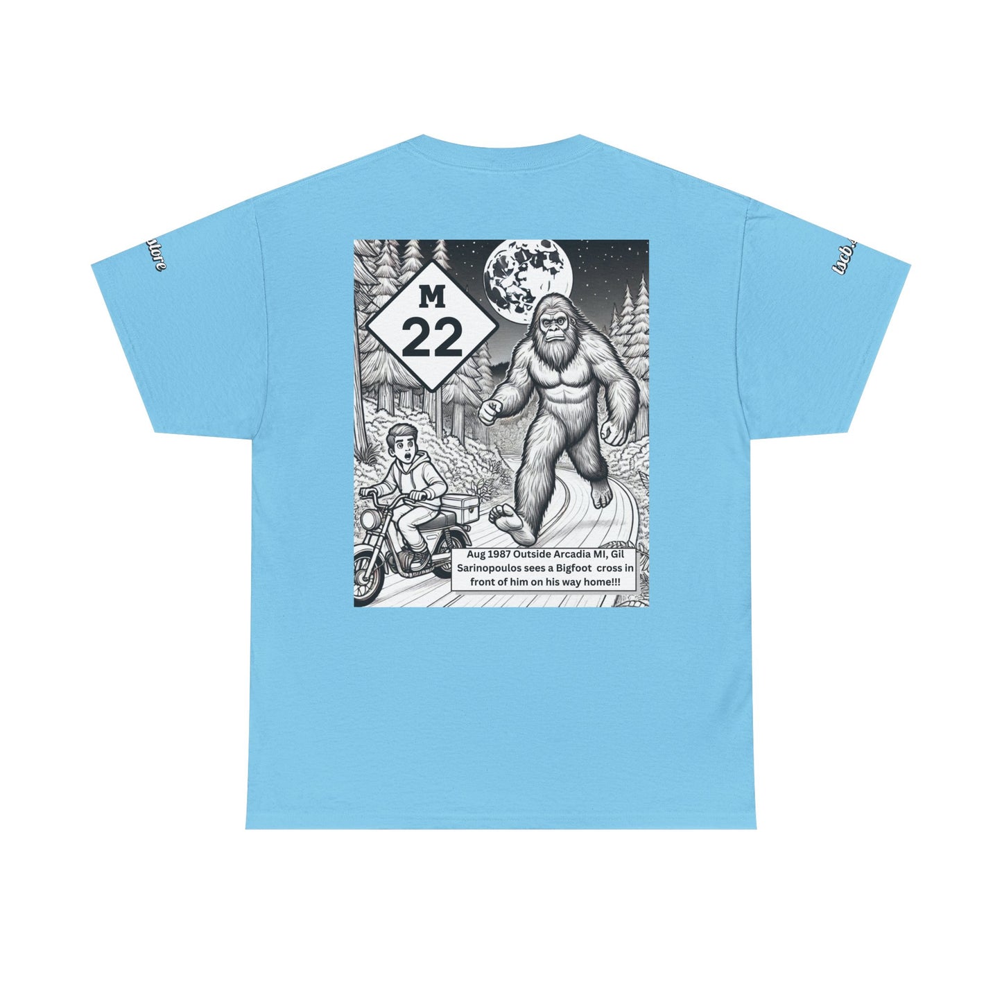 True Sightings Unisex Heavy Cotton Tee - Bigfoot Coloring Book Design