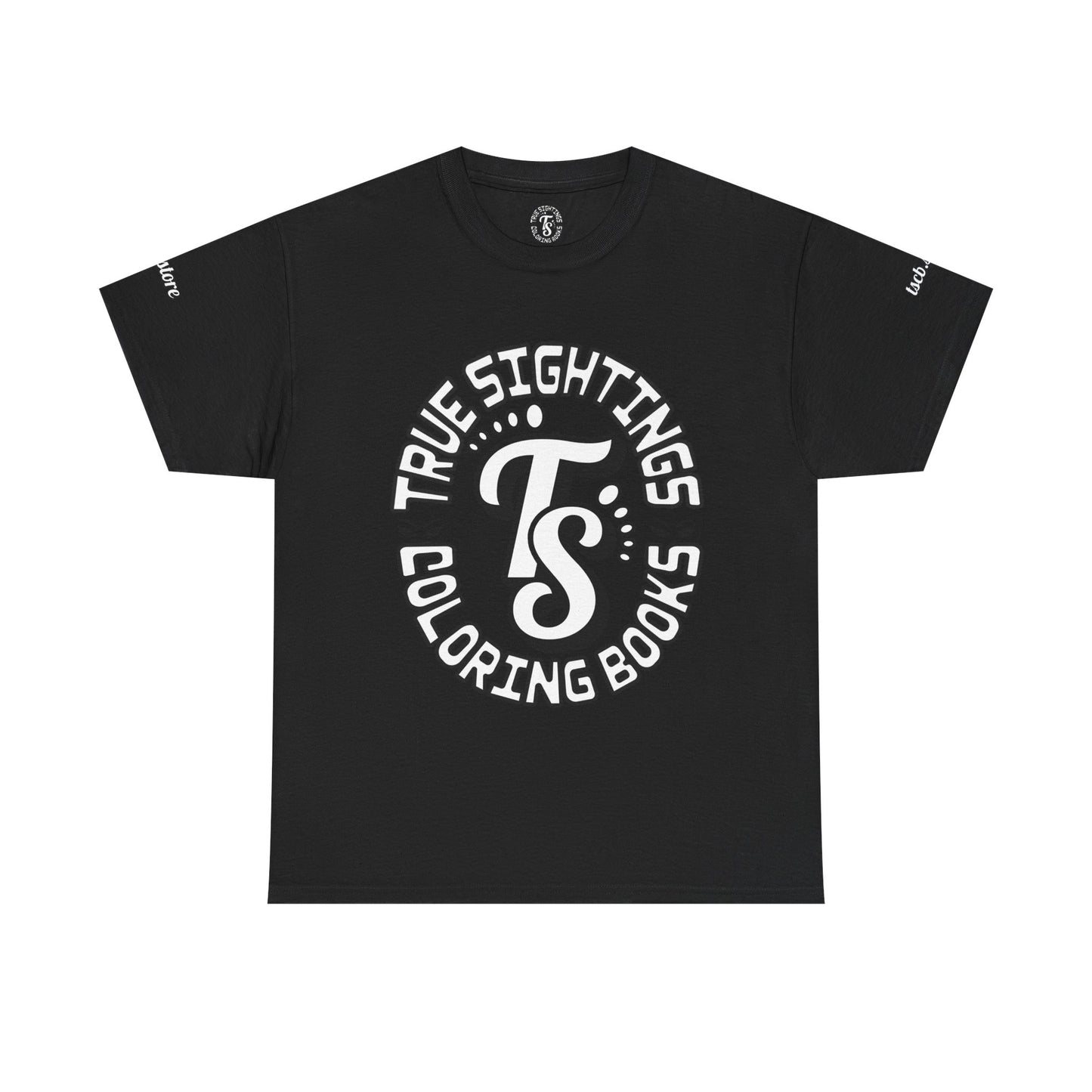 True Sightings Unisex Heavy Cotton Tee - Bigfoot Coloring Book Design