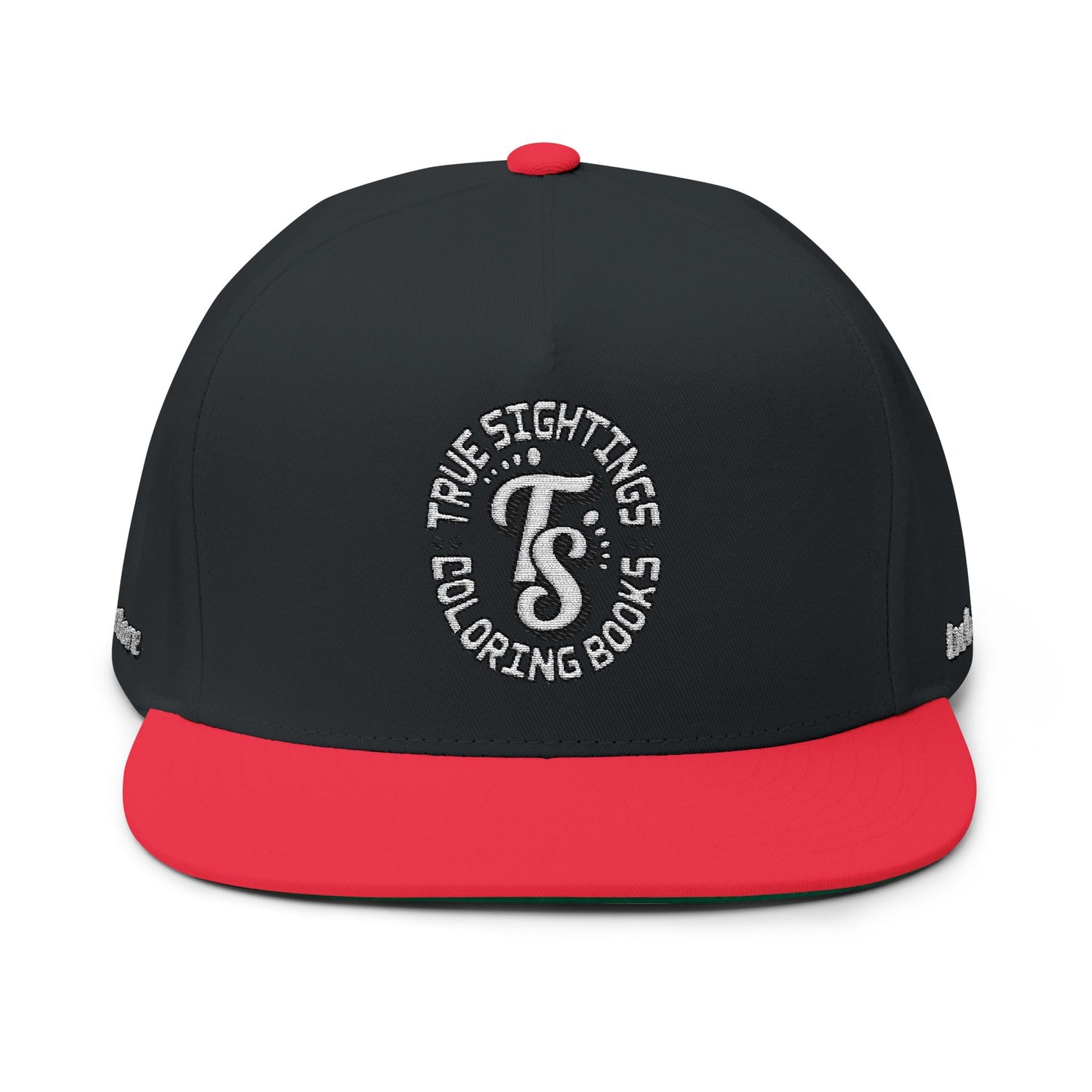 True Sightings Coloring Books Embroidered Flat Bill Cap - Trendy Streetwear Hat for Coloring Book Fans