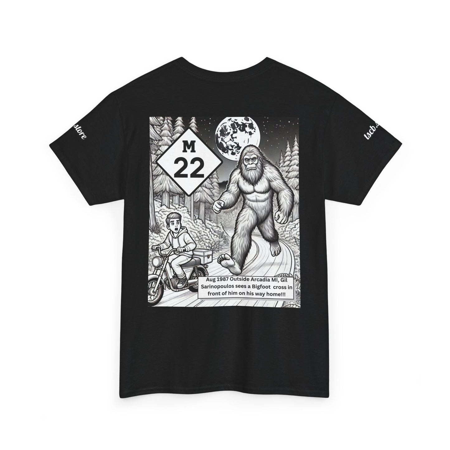 True Sightings Unisex Heavy Cotton Tee - Bigfoot Coloring Book Design