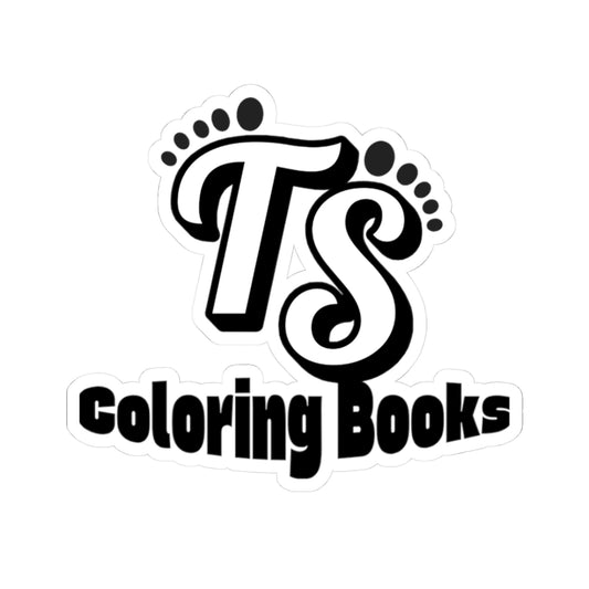 TS Coloring Books Kiss-Cut Stickers - Fun and Creative Vinyl Decals for Students and Artists