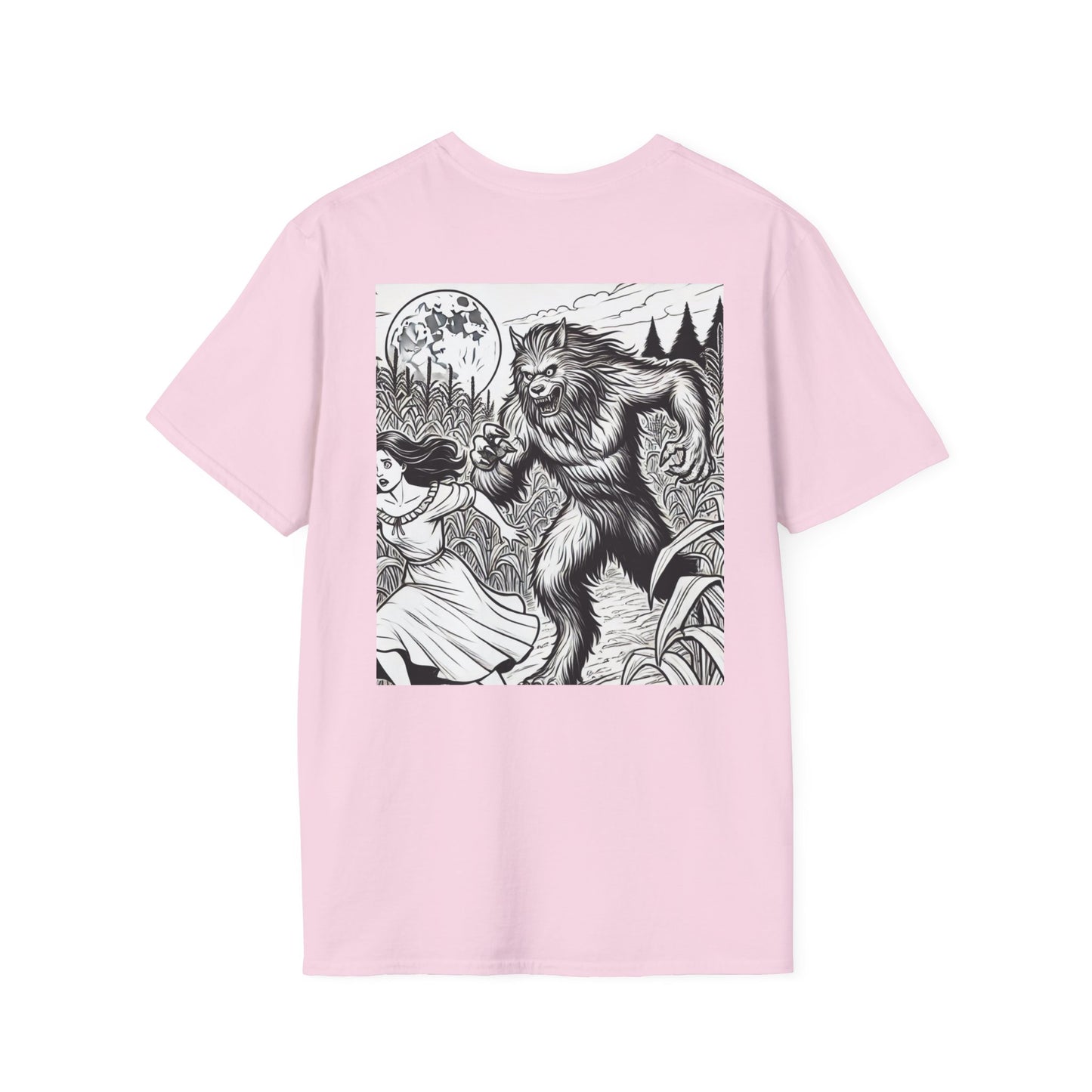 Unisex Softstyle T-Shirt - True Sightings Coloring Books Design with Bigfoot Art