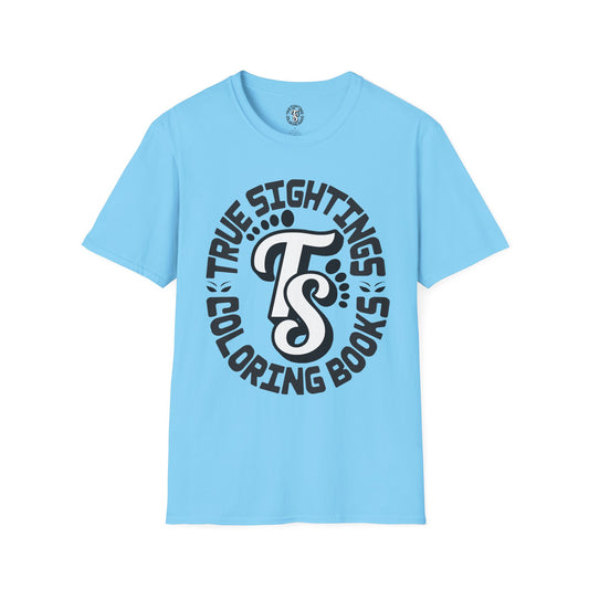 Unisex Softstyle T-Shirt - True Sightings Coloring Books Design with Bigfoot Art