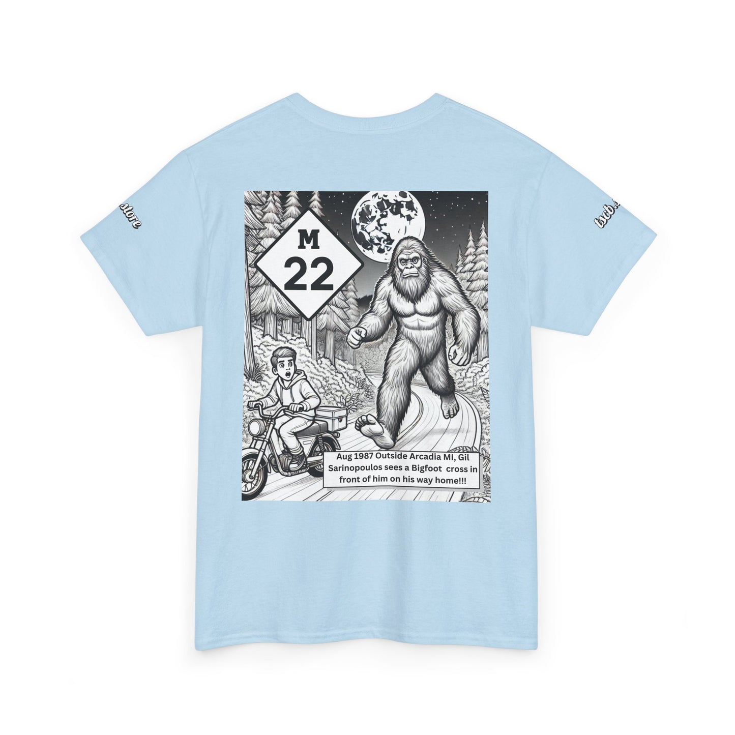 True Sightings Unisex Heavy Cotton Tee - Bigfoot Coloring Book Design