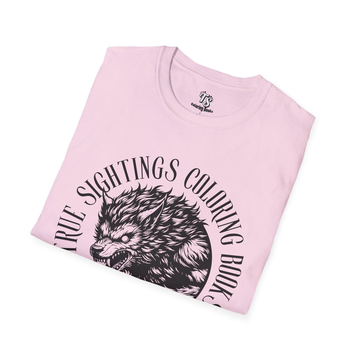 Michigan Dogman Unisex Softstyle T-Shirt - True Sightings Coloring Book Design