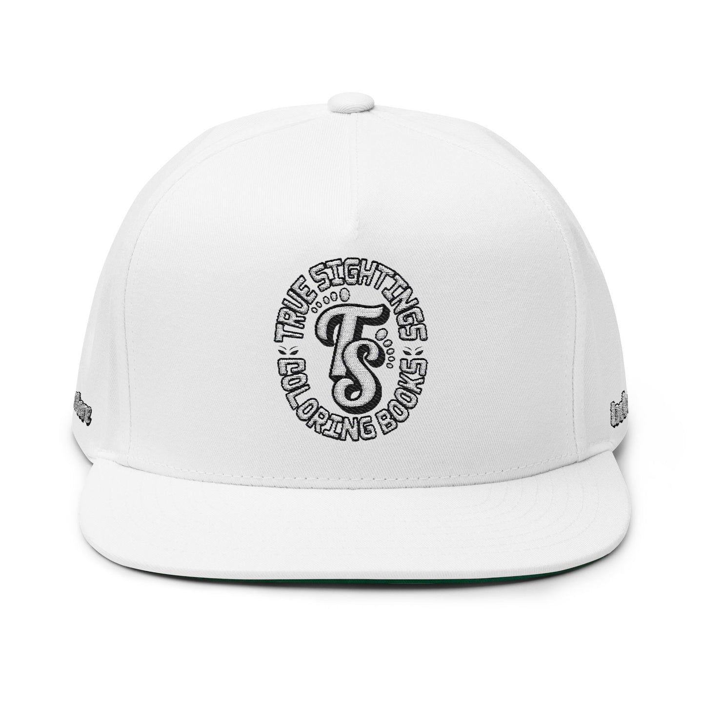 True Sightings Coloring Books Embroidered Flat Bill Cap - Trendy Streetwear Hat for Coloring Book Fans