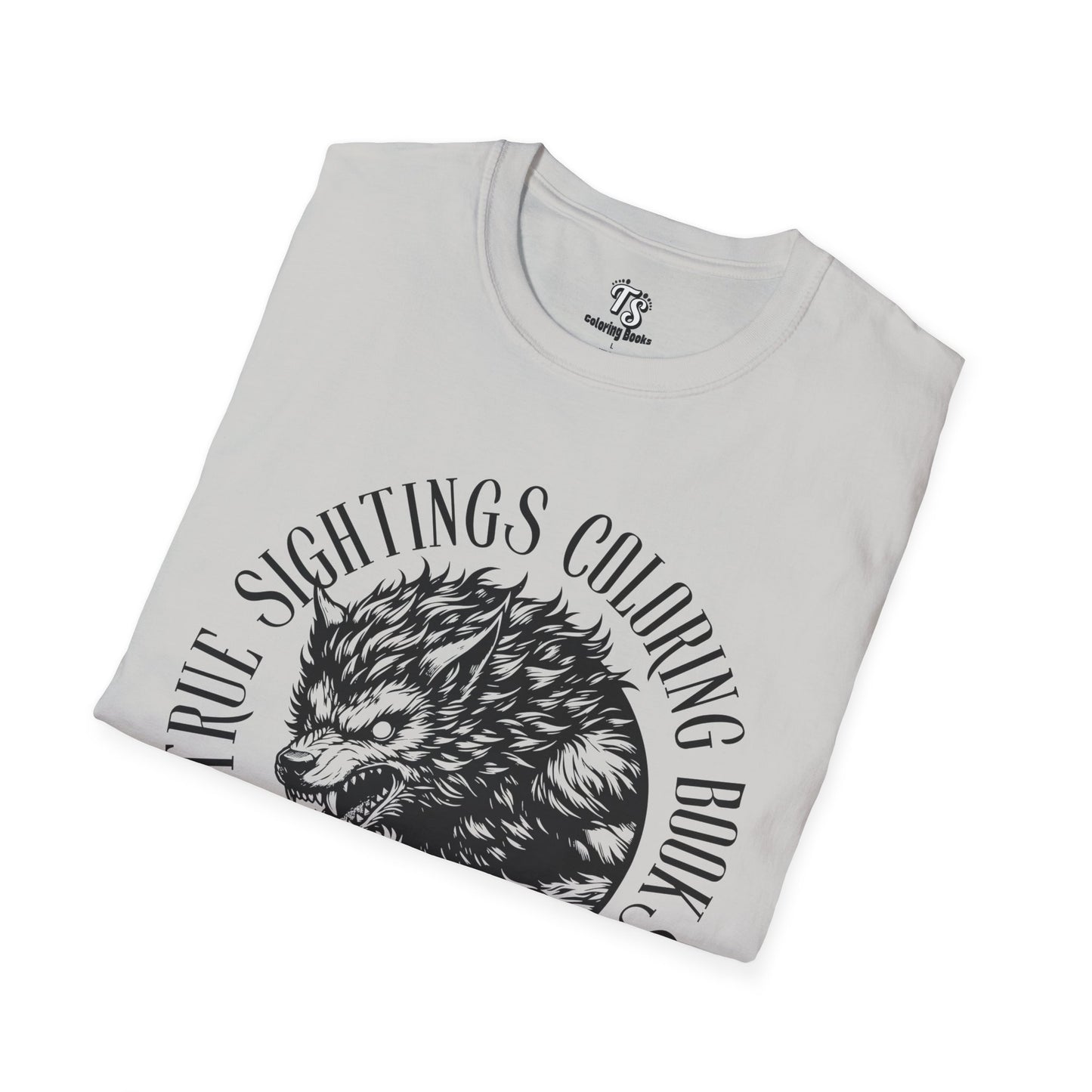 Michigan Dogman Unisex Softstyle T-Shirt - True Sightings Coloring Book Design