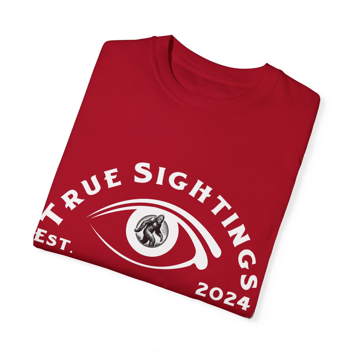 True Sightings Unisex Garment-Dyed T-Shirt – Bigfoot Coloring Books 2024