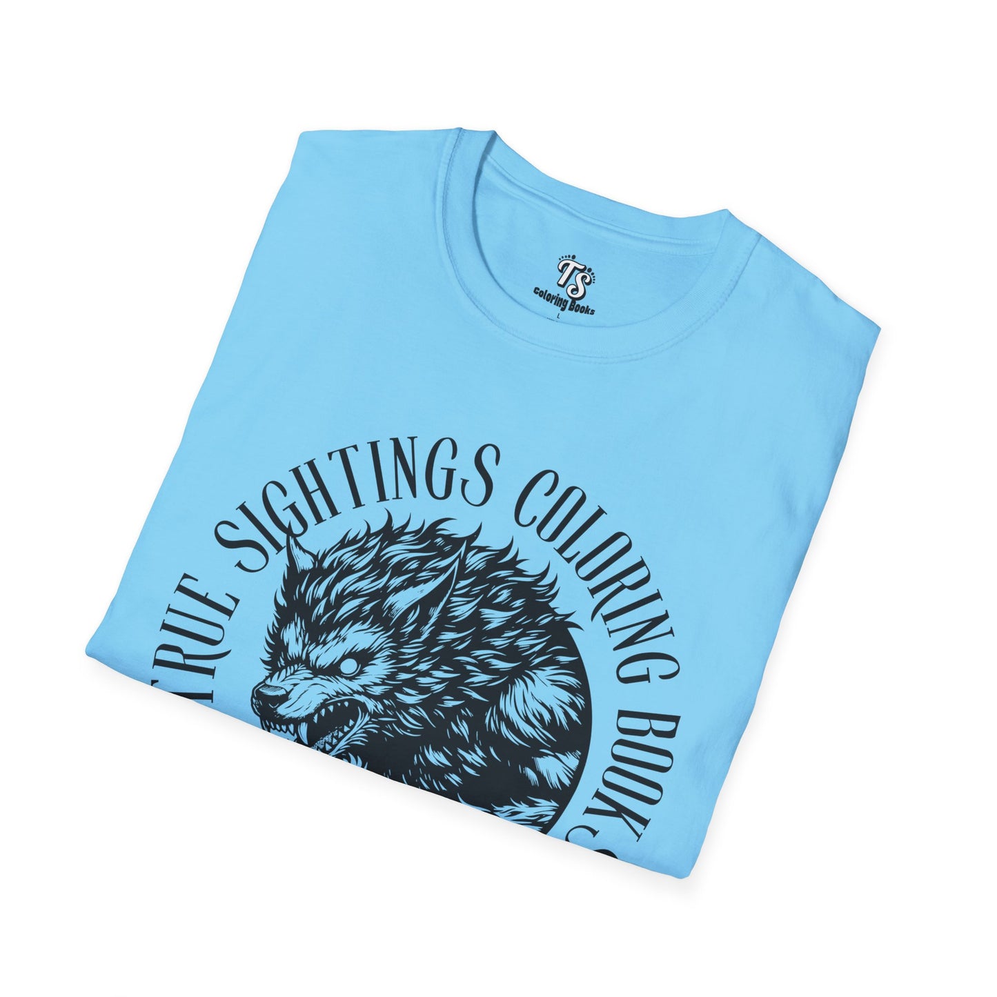 Michigan Dogman Unisex Softstyle T-Shirt - True Sightings Coloring Book Design
