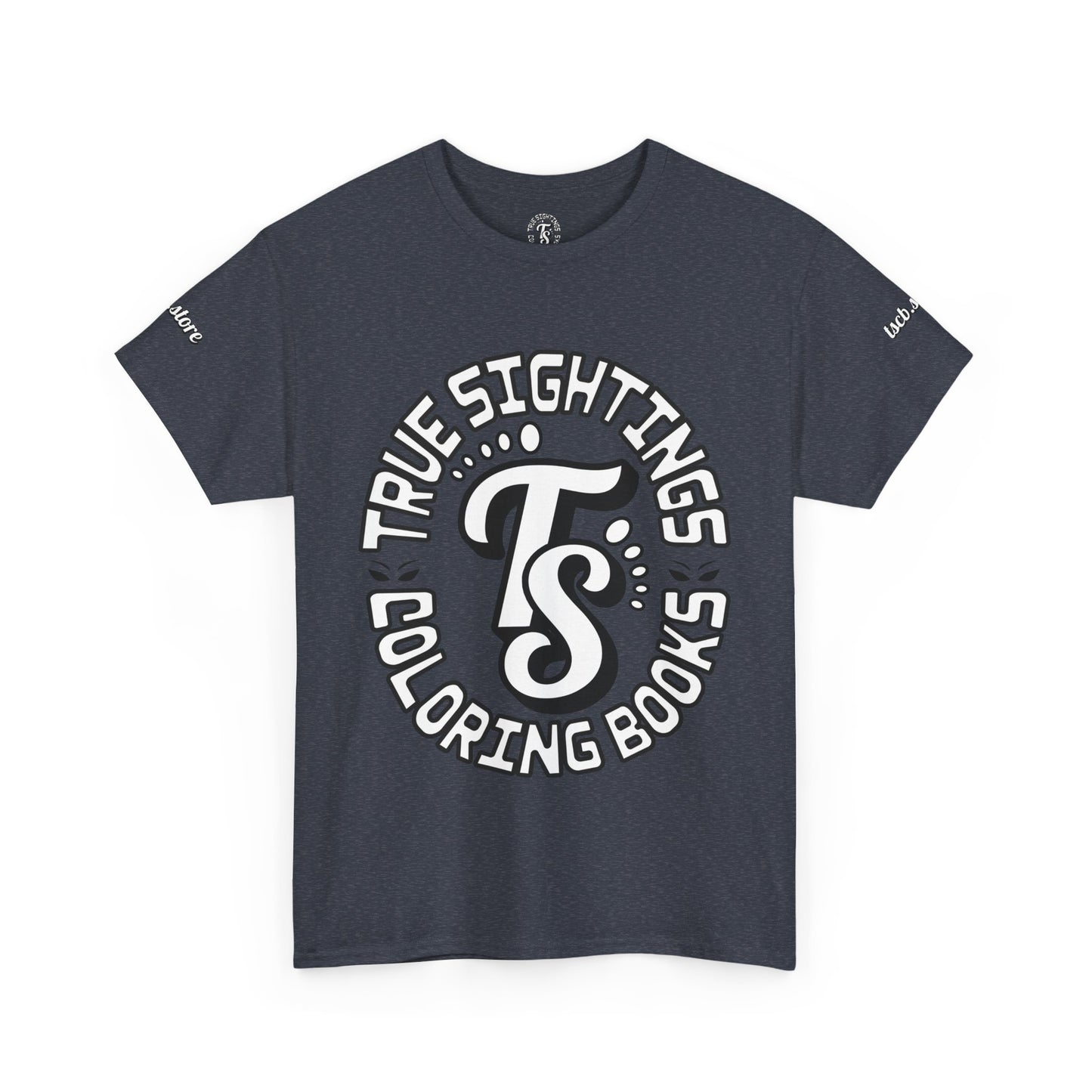 True Sightings Unisex Heavy Cotton Tee - Bigfoot Coloring Book Design