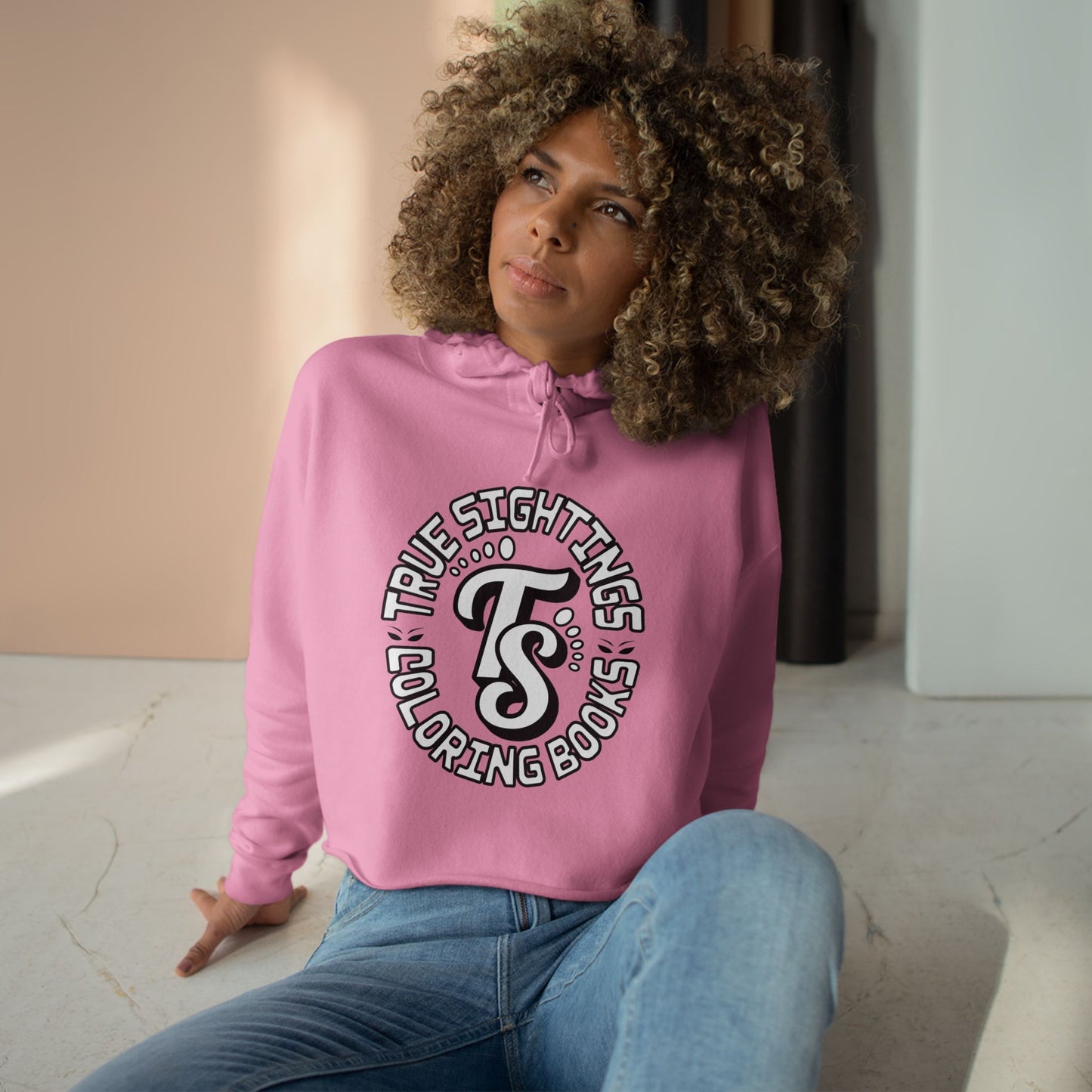 True Sightings Crop Hoodie – Fun & Quirky Sweatshirt for Coloring Book Lovers