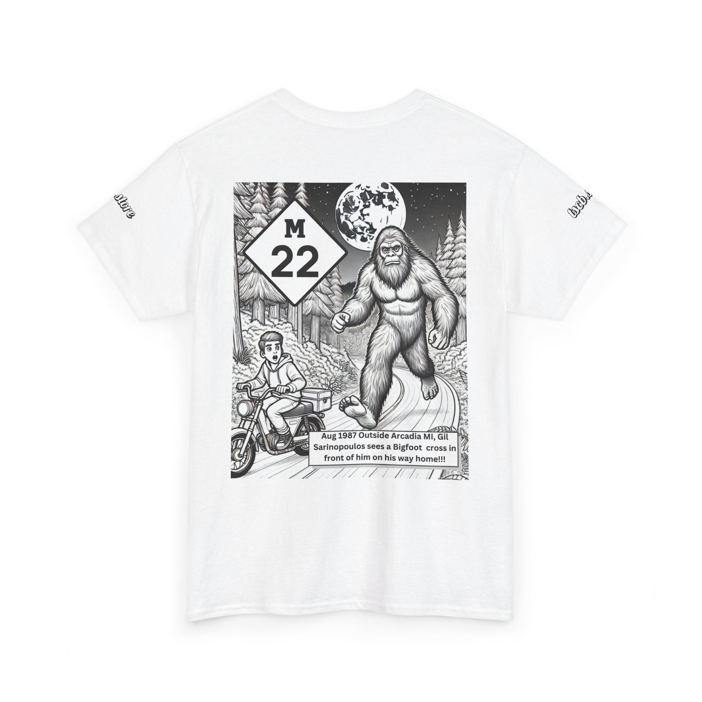 True Sightings Unisex Heavy Cotton Tee - Bigfoot Coloring Book Design